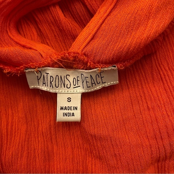 Patrons of Peace Boho Coral Tunic Dress Size Small - Picture 2 of 9